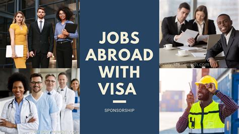 Foreign Visa Sponsorship jobs .